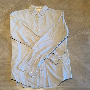 H&M Men's Casual Light gray Button Down Shirt - slim fit